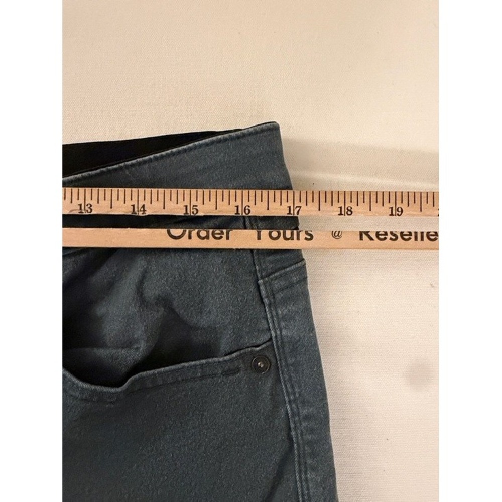 Democracy Absolution Womens 14 Gray Crop Pants Scallop Raw Hem High Rise - Picture 7 of 10
